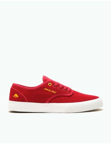 Emerica x Santa Cruz Wino Standard Skate Shoes - Red/White Faites des économies