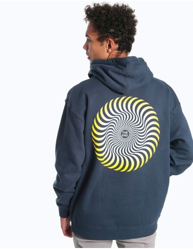 Spitfire Classic Swirl Fade Pullover Hoodie - Slate Blue/Yellow-White à prix réduit toute l'année