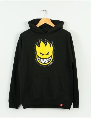 Spitfire Bighead Fill Kids Pullover Hoodie - Black/Yellow offre 