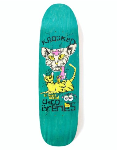 Krooked Chico Brenes Guest Pro Skateboard Deck - 9" Les êtres humains sont 