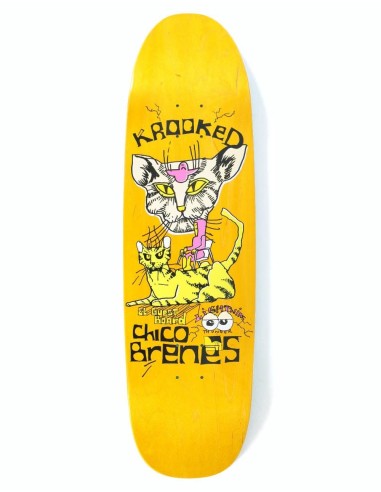 Krooked Chico Brenes Guest Pro Skateboard Deck - 9" Les êtres humains sont 