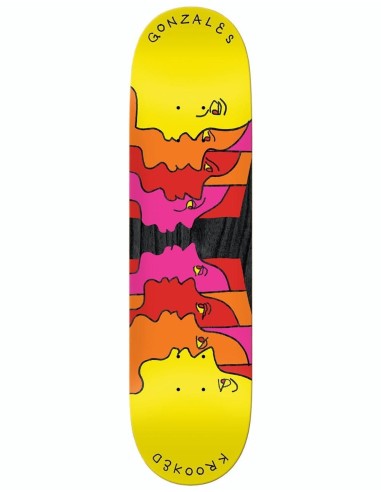 Krooked Gonz Face Off Skateboard Deck - 8.25" Venez acheter