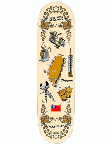 Pass Port Taiwan 'Tea Towel Series' Skateboard Deck - 8" pas cher chine