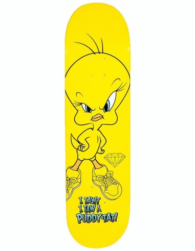 Diamond x Looney Tunes Puddy-Tat Skateboard Deck - 8.25" de technologie