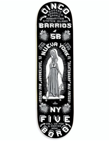 5Boro Cinco Barrios Skateboard Deck - 8.25" pas cher 