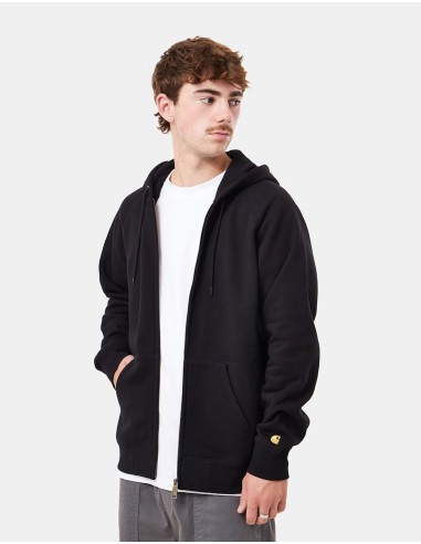 Carhartt WIP Hooded Chase Jacket - Black/Gold prix pour 