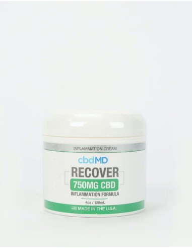 cbdMD Recover Inflammation Formula Cream (120ml/750mg) destockage