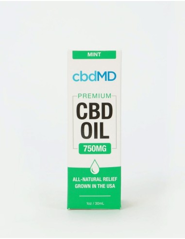 cbdMD Premium Mint CBD Oil (30ml/750mg) les ctes