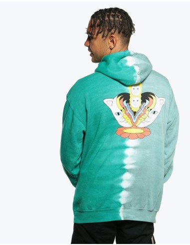 RIPNDIP Splitting Heads Pullover Hoodie - Teal/Grey Split Wash Profitez des Offres !