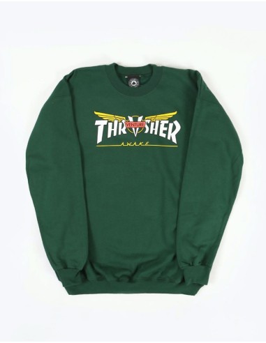 Thrasher x Venture Crewneck - Forest Green hantent personnes