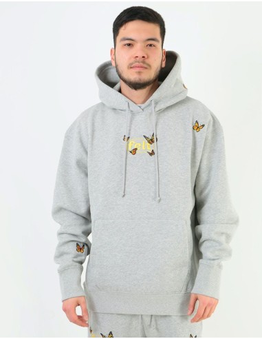 Felt Butterfly Embroidered Pullover Hoodie - Heather Grey Jusqu'à 80% De Réduction