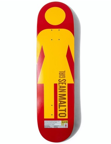 Girl Malto Grid OG Skateboard Deck - 8.5" prix pour 