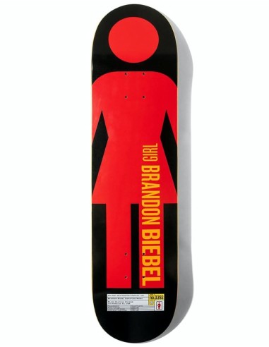 Girl Biebel Grid OG Skateboard Deck - 8" de France