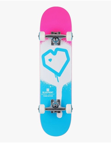 Blueprint Spray Heart Mini Complete Skateboard - 7" pas cheres