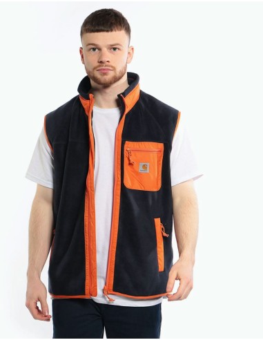 Carhartt WIP Prentis Vest Liner  - Dark Navy/Clockwork brillant des détails fins