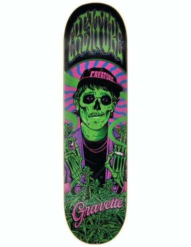 Creature Gravette Smokers Club Skateboard Deck - 8.3" Véritable concentré