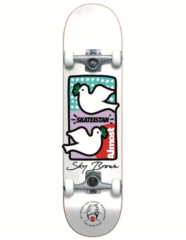 Almost x Skateistan Double Doves Complete Skateboard - 7.875" l'évolution des habitudes 