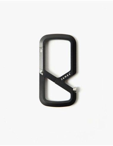 James The Mehlville 'Carabiner' Keychain - Black/Stainless destockage