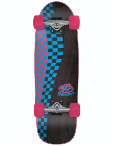 Santa Cruz Check Pro 80's Cruiser Skateboard - 8.79" x 29.05 solde