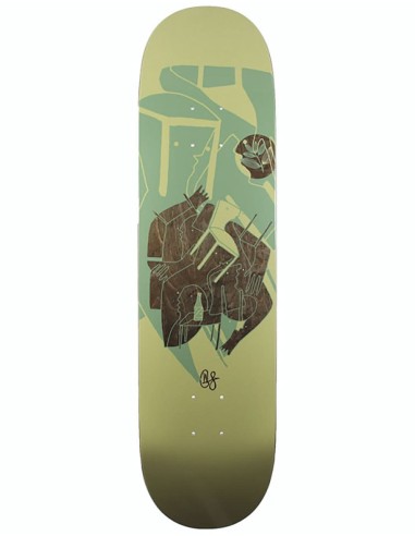 Magenta Fox 'Chair & Bottle' Skateboard Deck - 8.125" Livraison rapide