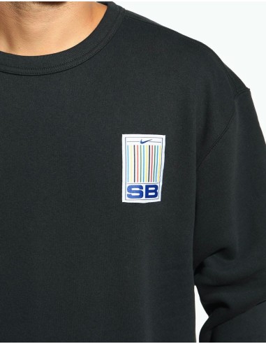 Nike SB Stripes Crewneck Sweatshirt - Black/White Vous souhaitez 