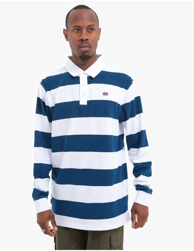 Krooked Eyes L/S Polo Shirt - Navy/White vente chaude votre 