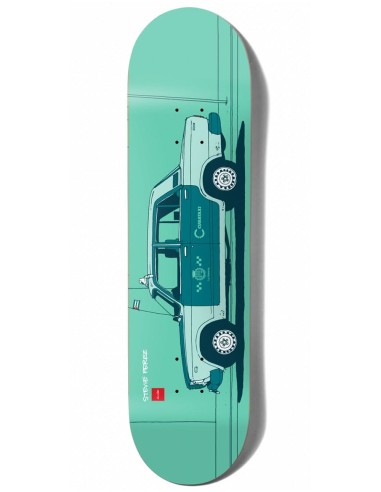 Chocolate x Evan Hecox Perez World Taxis Skateboard Deck - 8.25" Véritable concentré