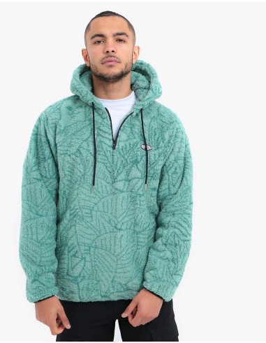 RIPNDIP Nermal Leaf Fluffy Sherpa Pullover Hoodie - Sage le concept de la Pate a emporter 