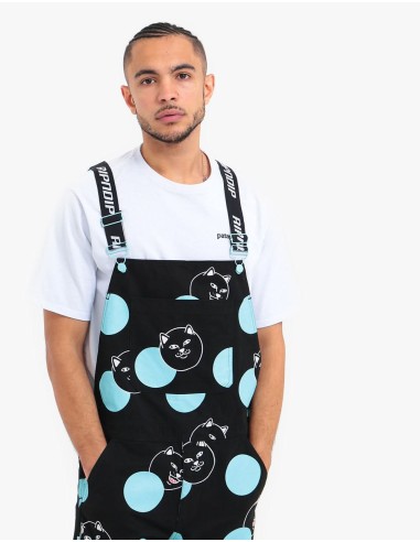 RIPNDIP Polka Jerm Bib Overalls - Black en linge