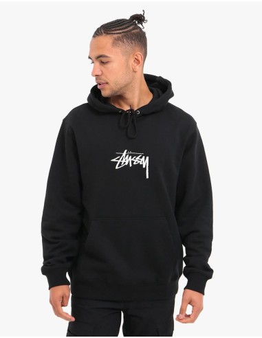 Stüssy Stock Logo Applique Pullover Hoodie - Black rembourrage situé sous