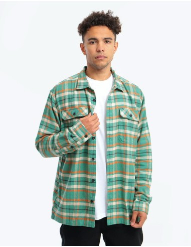 Patagonia Long-Sleeved Fjord Flannel Shirt - Independence: Eelgrass Gr En savoir plus