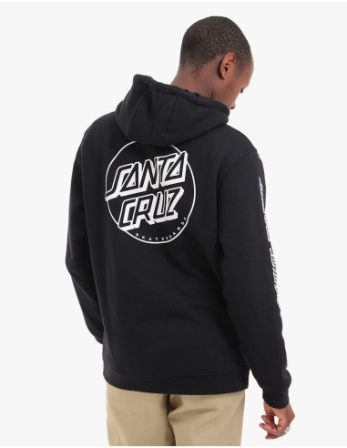 Santa Cruz Opus Dot Sleeves Pullover Hoodie - Black la colonne vertébrale