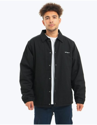 Carhartt WIP Canvas Coach Jacket - Black/White (Stonewashed) s'inspire de l'anatomie humaine