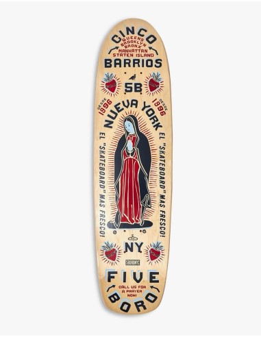 5boro Cinco Barrios Cruiser Skateboard Deck - 8" Faites des économies