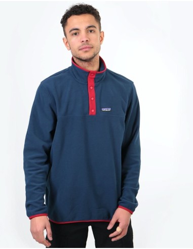 Patagonia Micro D® Snap-T® Pullover - New Navy w/Classic Red des créatures d'habitude